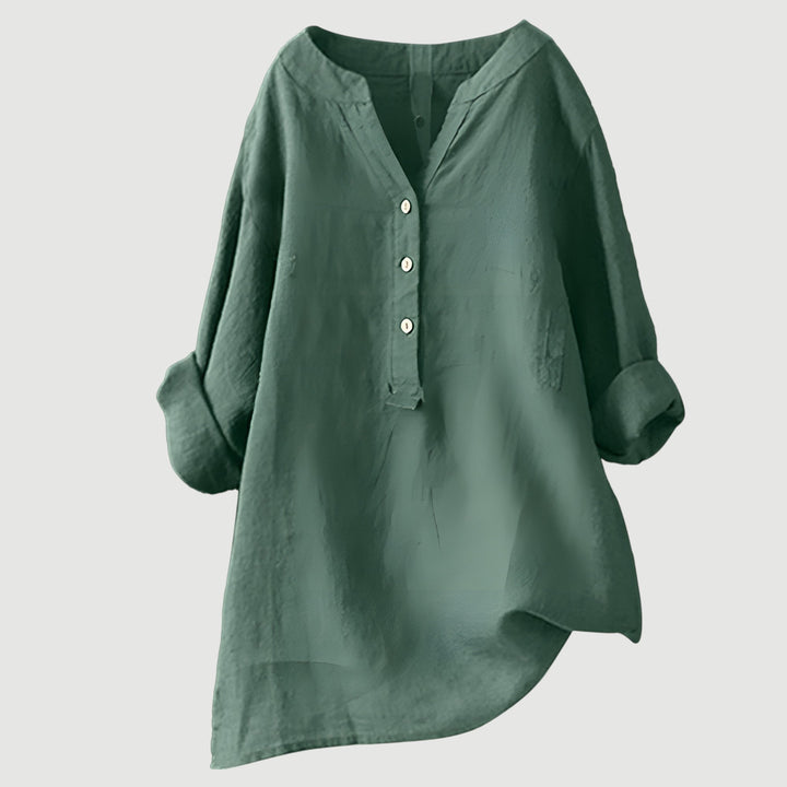 Gavienne™ Blusa femenina de lino ligera y cómoda