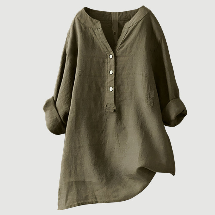 Gavienne™ Blusa femenina de lino ligera y cómoda