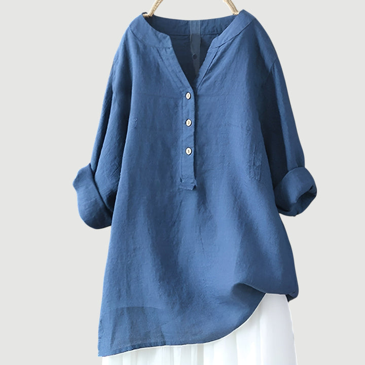 Gavienne™ Blusa femenina de lino ligera y cómoda