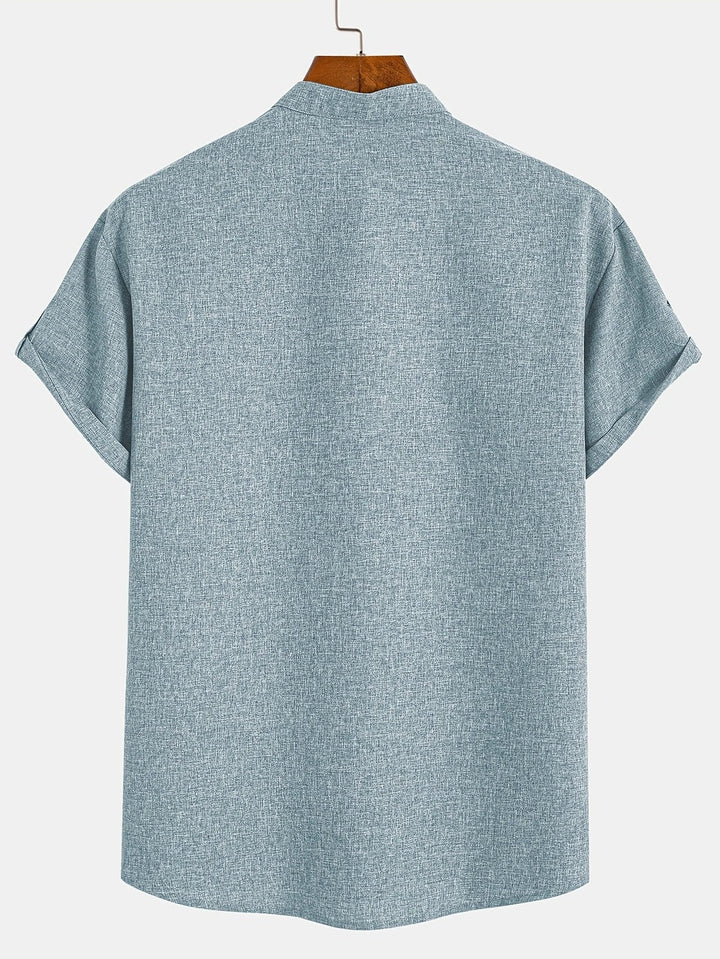 Hayes | Camisa elegante de manga corta y cuello alto