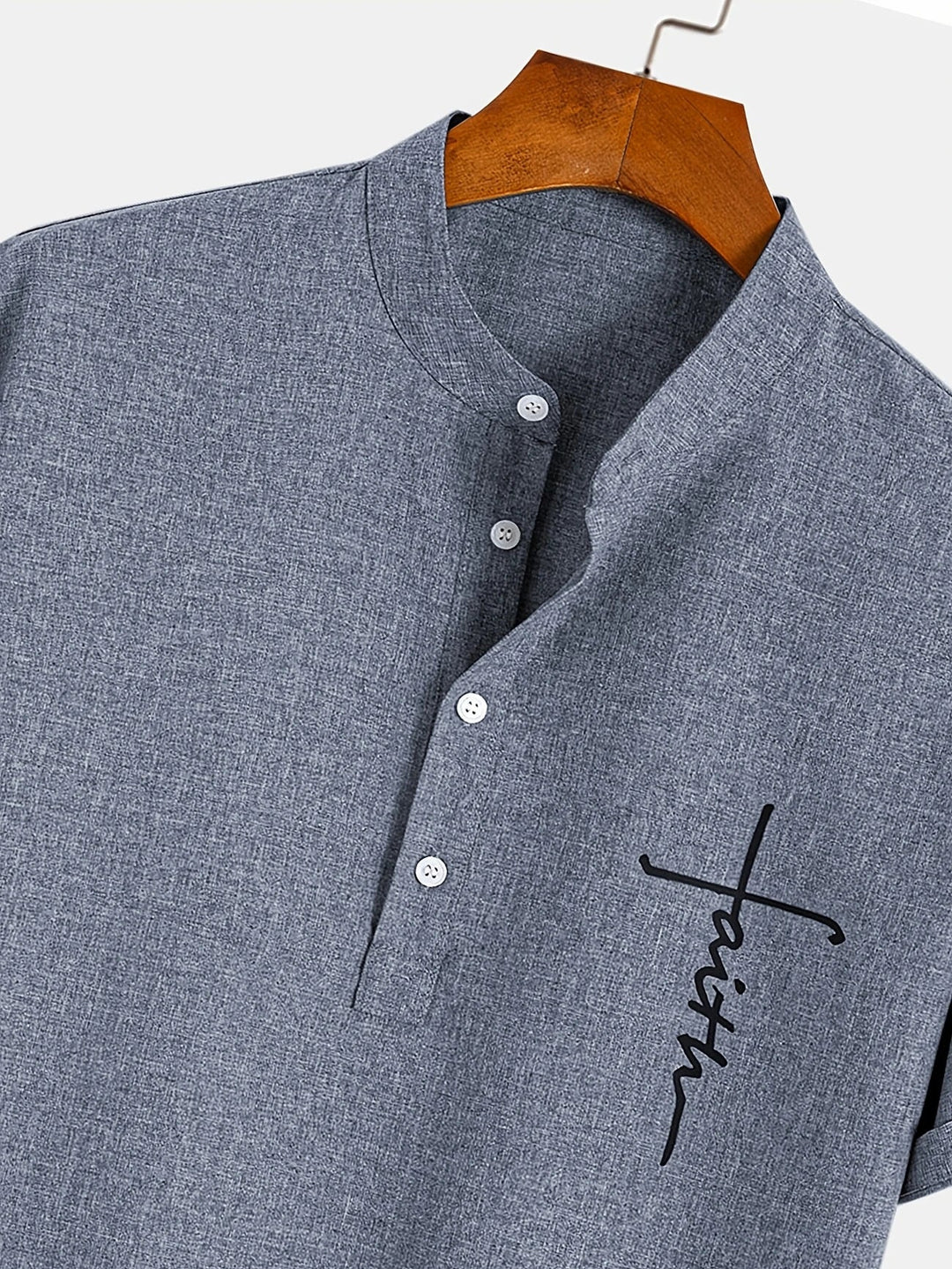 Hayes | Camisa elegante de manga corta y cuello alto