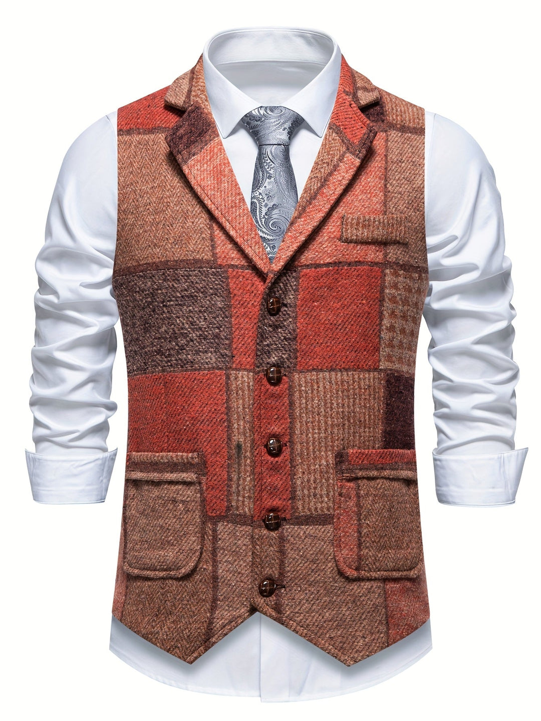 Walter | Chaleco Clásico de Patchwork