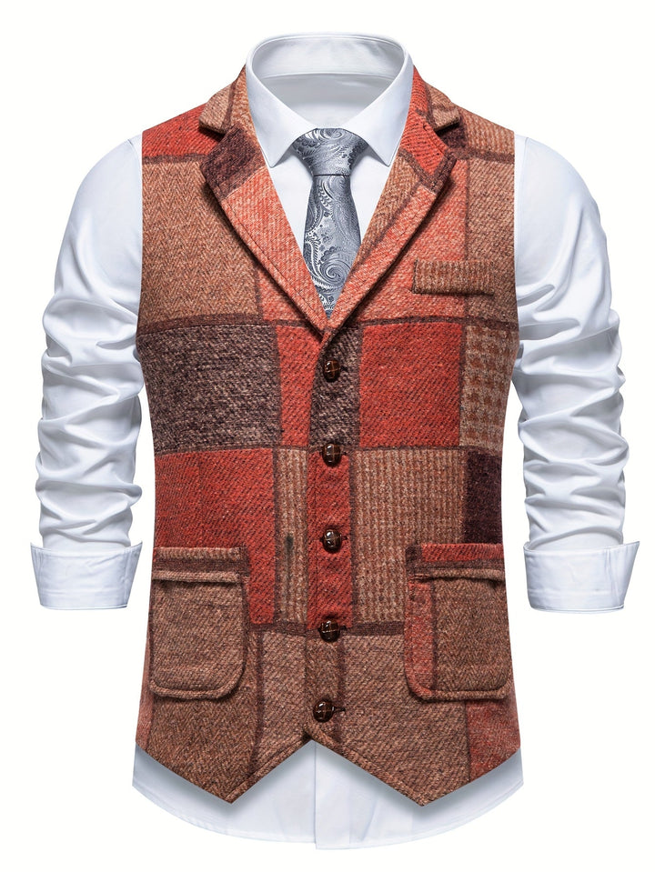 Walter | Chaleco Clásico de Patchwork