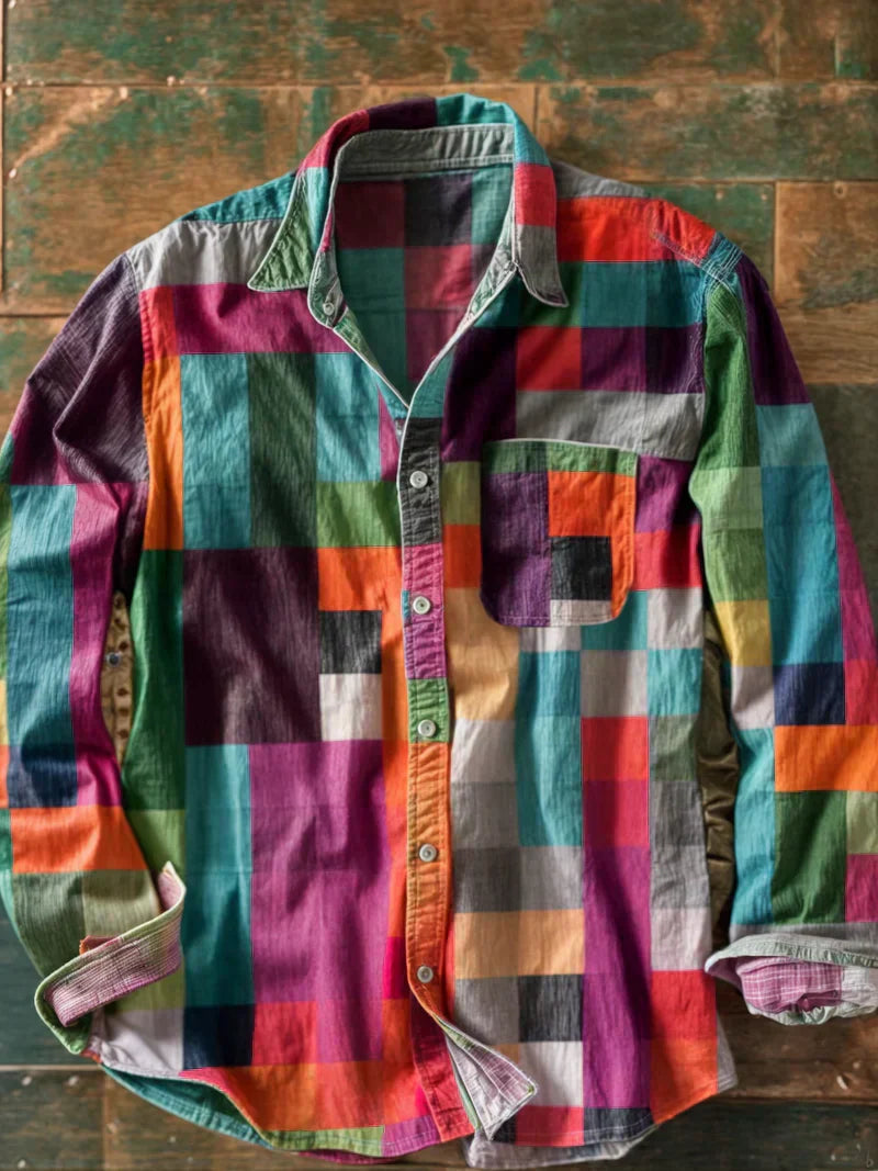 Grant | Camisa de Parches Premium – Estilo Único y Ajuste Cómodo.