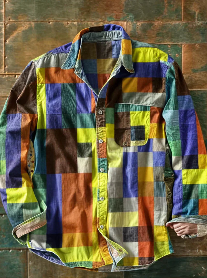 Grant | Camisa de Parches Premium – Estilo Único y Ajuste Cómodo.