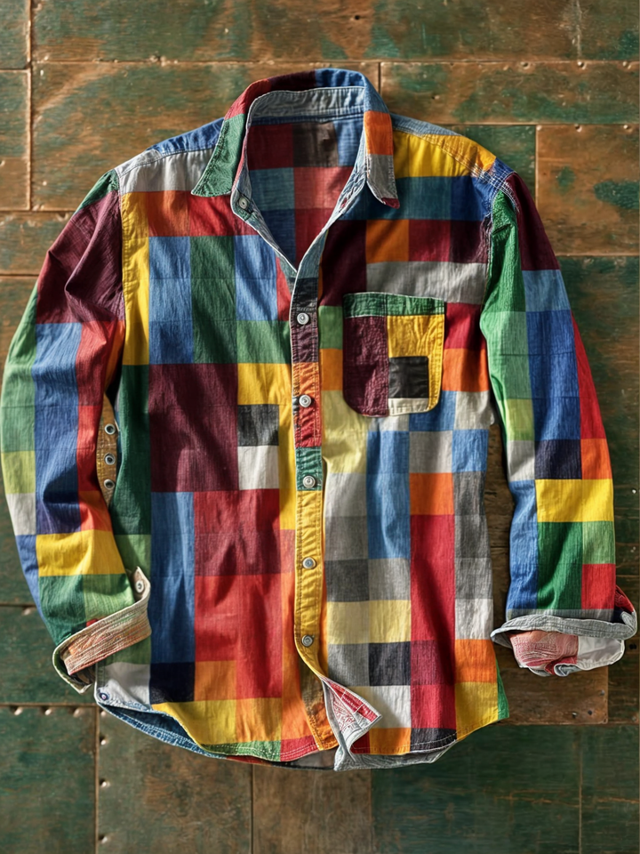 Grant | Camisa de Parches Premium – Estilo Único y Ajuste Cómodo.