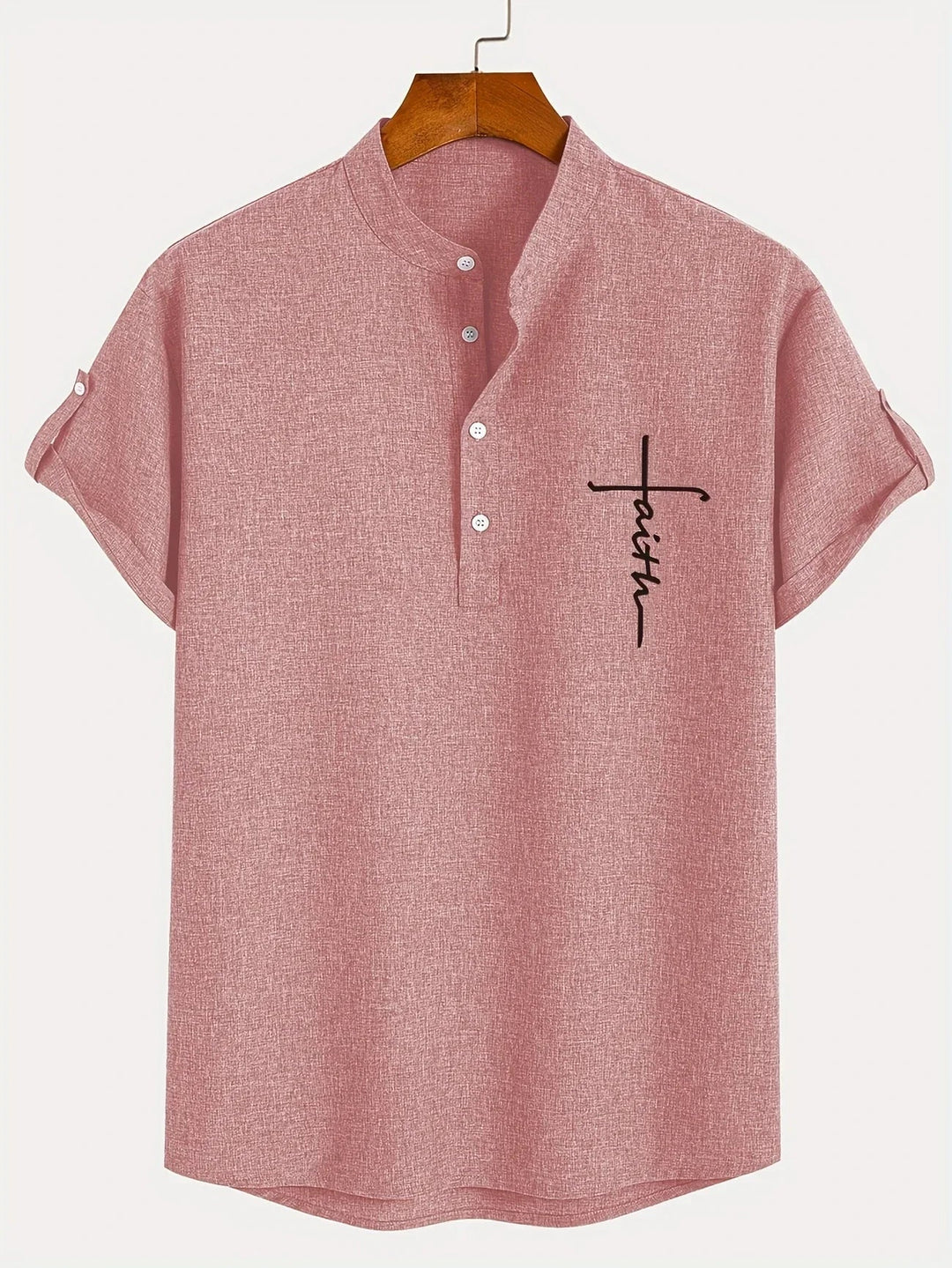 Hayes | Camisa elegante de manga corta y cuello alto