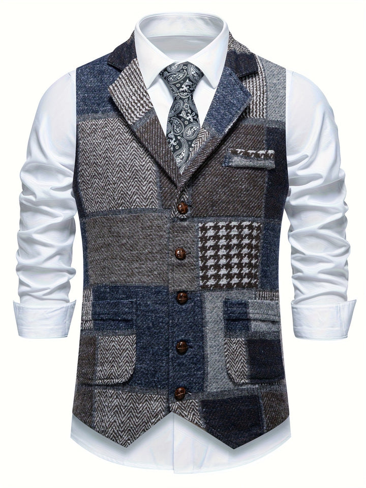 Walter | Chaleco Clásico de Patchwork