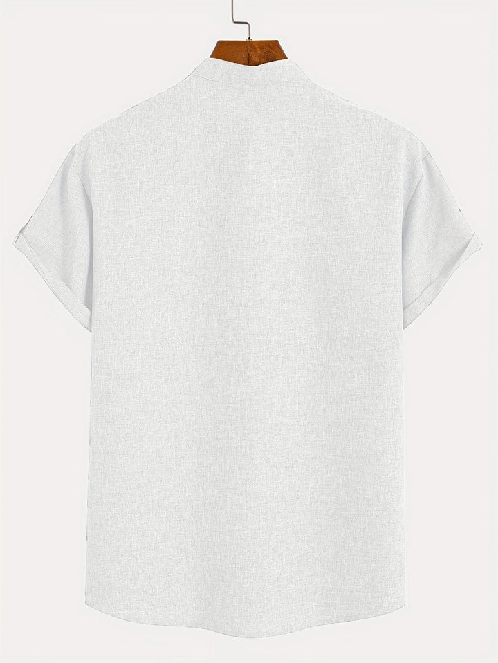 Hayes | Camisa elegante de manga corta y cuello alto