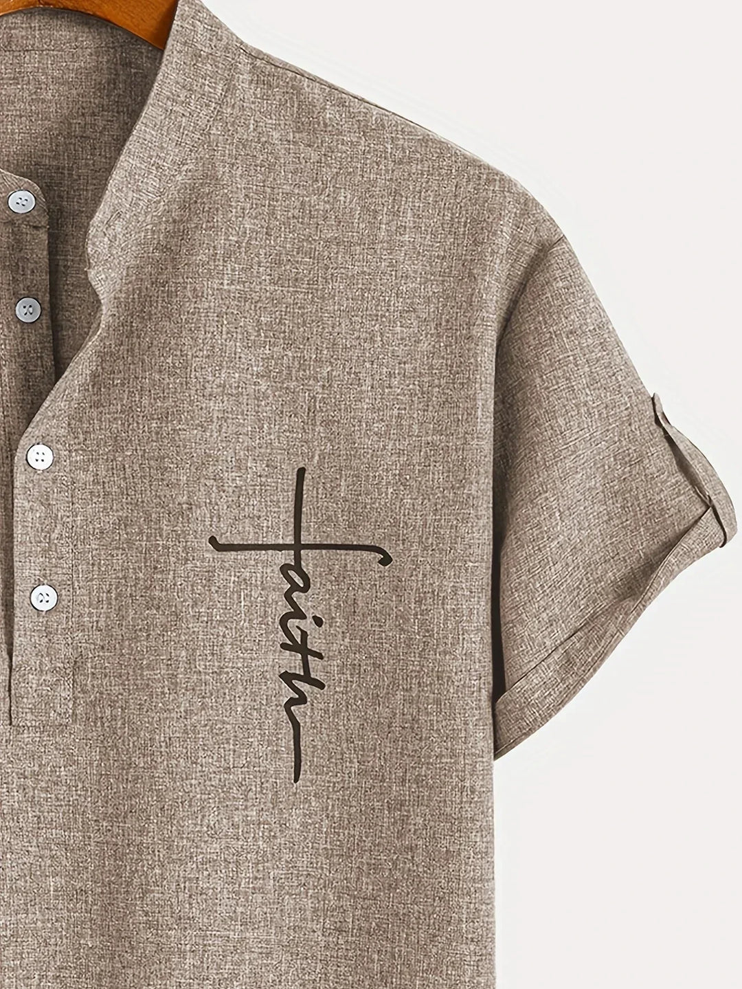 Hayes | Camisa elegante de manga corta y cuello alto