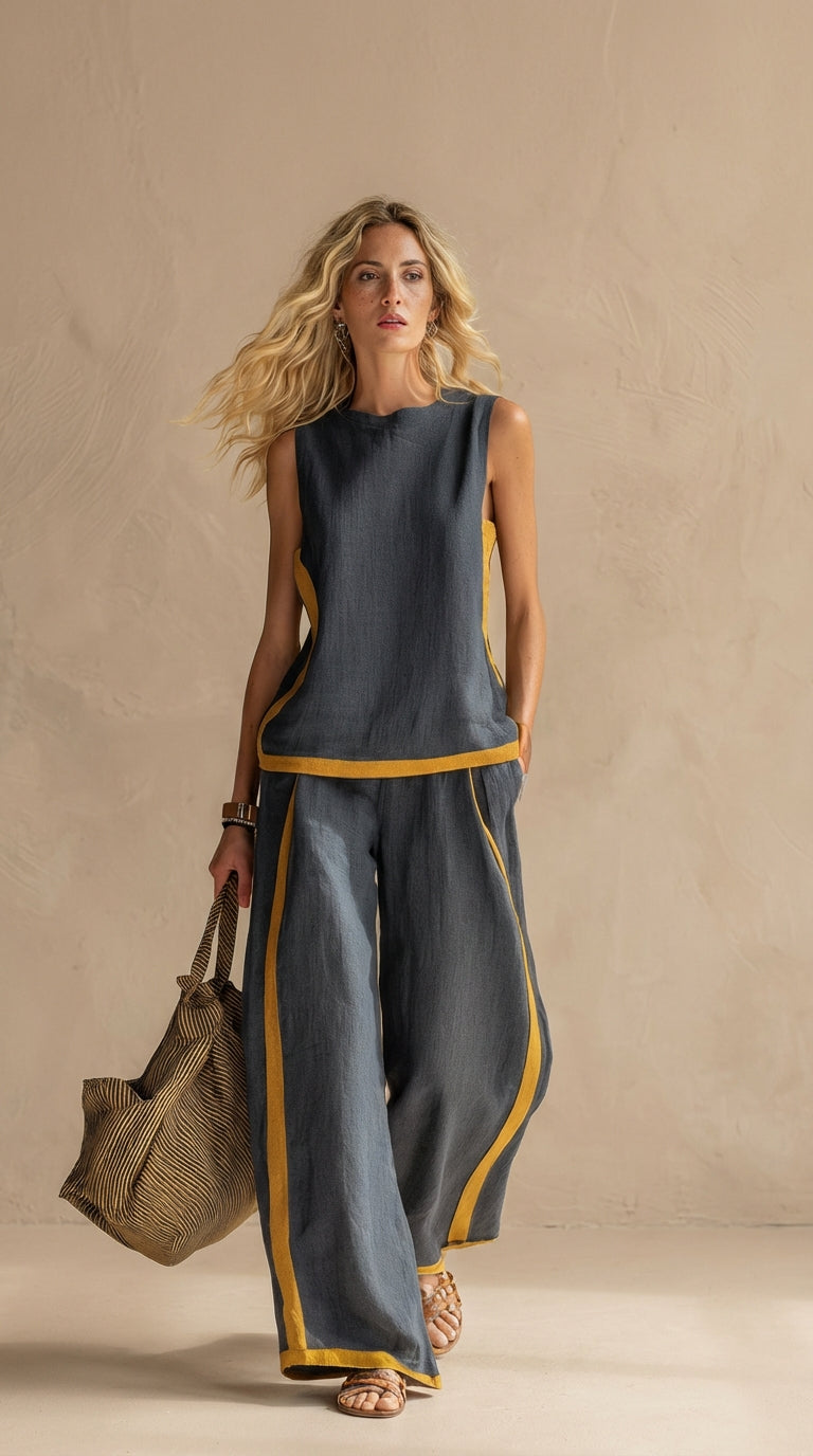 Meadow™ Conjunto de lino y algodón cómodo y elegante