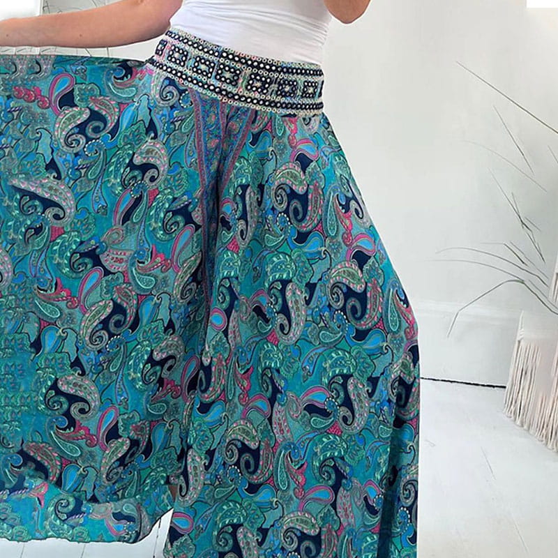 Mavis™ Pantalones elásticos con estampado étnico