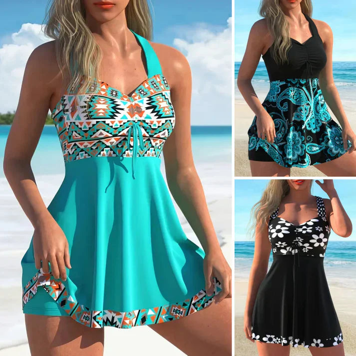 Sable |  Traje de Baño de Dos Piezas con Tirantes y Shorts Separables