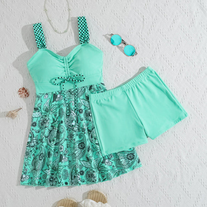 Sable |  Traje de Baño de Dos Piezas con Tirantes y Shorts Separables